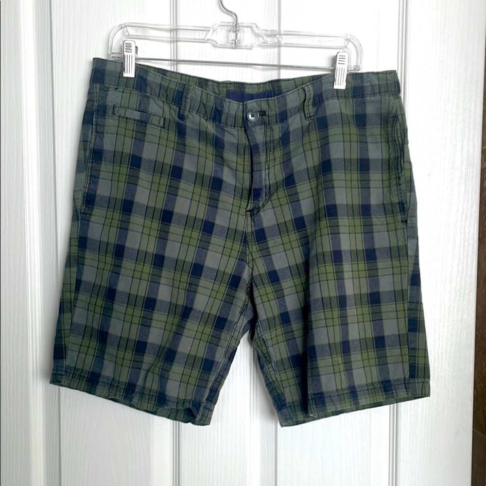 Copper Oak - Green & Navy Plaid Shorts